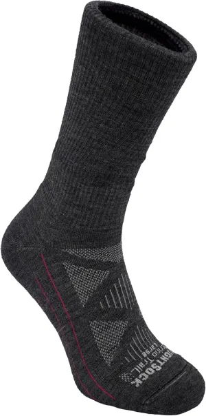 Wrightsock Merino Trail Crew Hiking Socks for Men and Women - Cushioned, Eco-Friendly and Anti Blister Socks with Enhanced Breathability - American Made with Extra Comfort