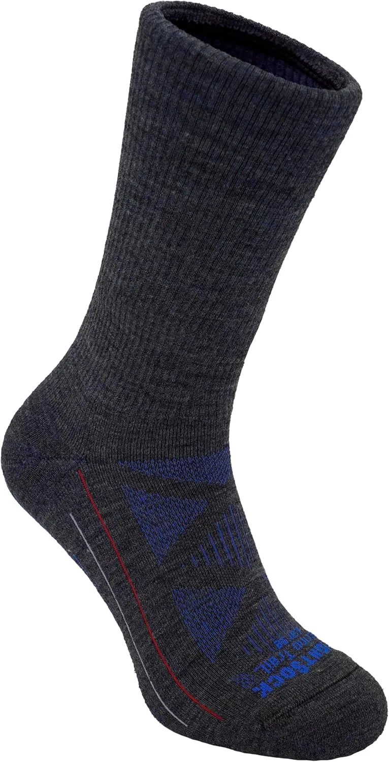 Wrightsock Merino Trail Crew Hiking Socks for Men and Women - Cushioned, Eco-Friendly and Anti Blister Socks with Enhanced Breathability - American Made with Extra Comfort