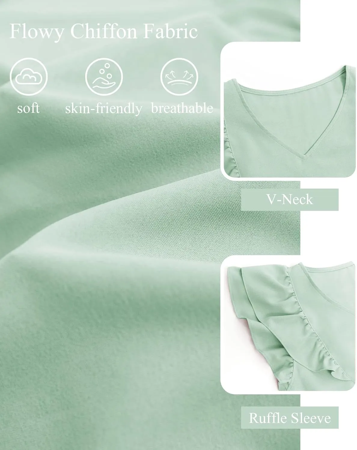 Zwurew Summer Babydoll Dresses for Women 2025 Cute Ruffle Cap Sleeve V-Neck Flowy Swing Mini Dress Sundress